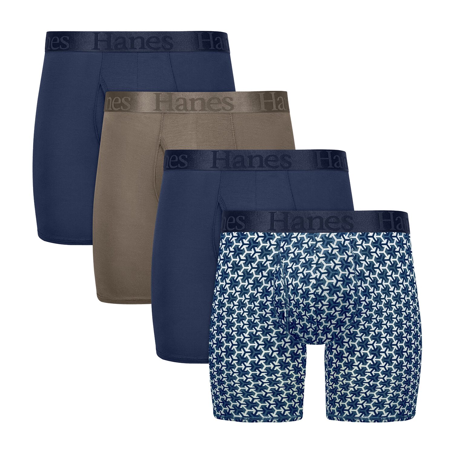 Hanes Supersoft Bonus Pack Mens 4 Boxer Briefs Uo2bd4