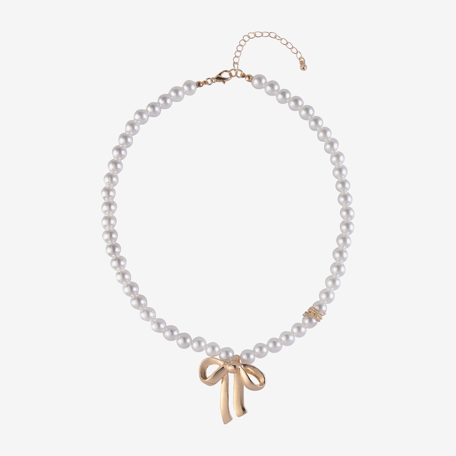 Arizona Womens Simulated Pearl Bow 16 Inch Pendant Necklace