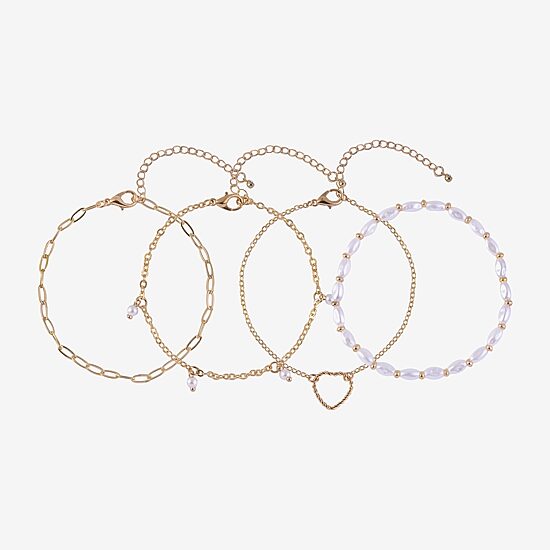 Arizona Gold Tone Womens 4-pc. Bracelet Set