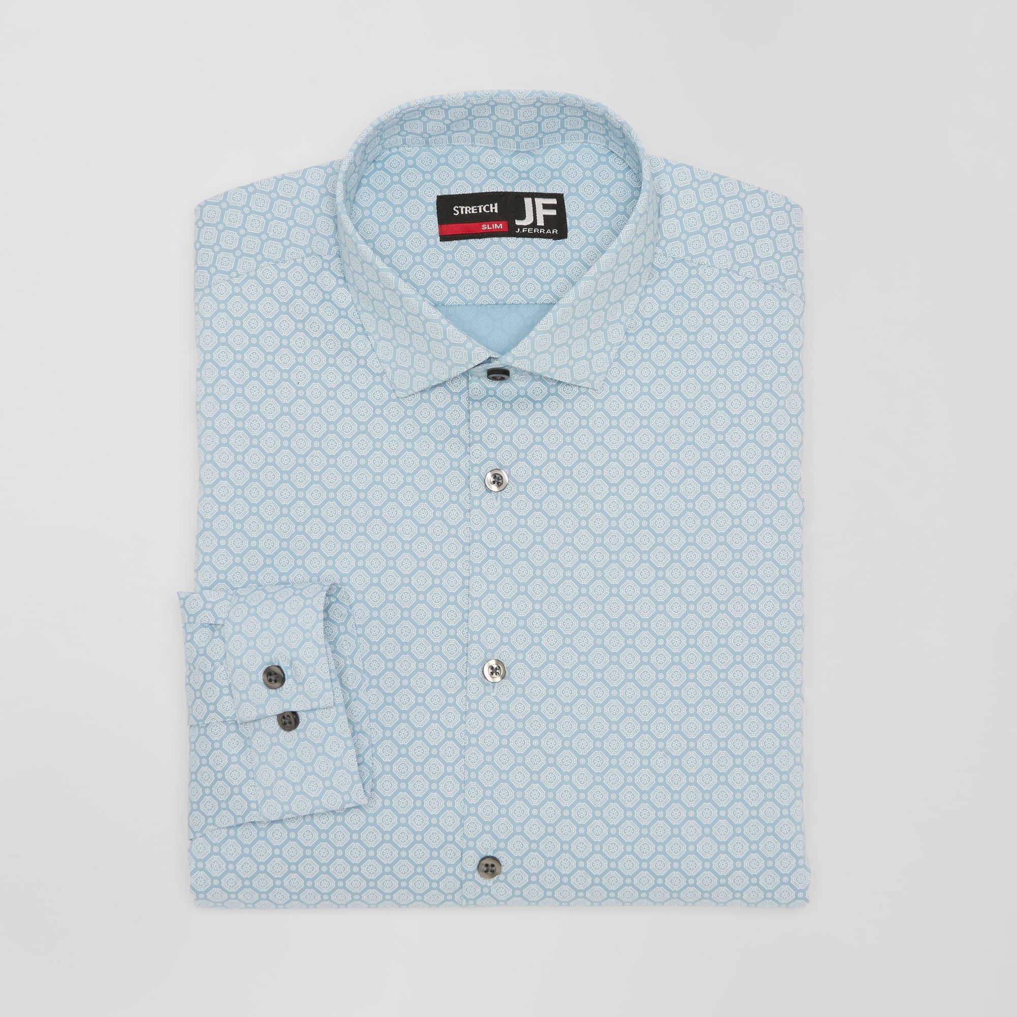 J. Ferrar Ultra Comfort Mens Slim Fit Stretch Fabric Wrinkle Free Long Sleeve Dress Shirt