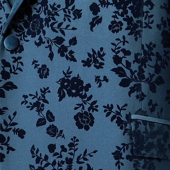 J. Ferrar Evening Edition Mens Big and Tall Floral Stretch Fabric Regular Fit Tuxedo Jacket