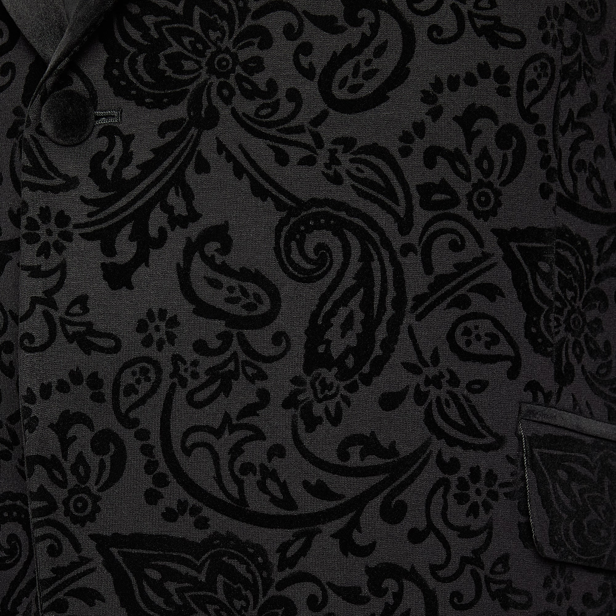 J. Ferrar Paisley Evening Edition Mens Big and Tall Floral Stretch Fabric Regular Fit Tuxedo Jacket