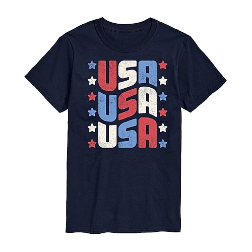 Mens Crew Neck Short Sleeve Classic Fit Big and Tall Graphic T-Shirt, 6x-large, Blue