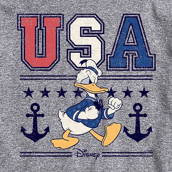 Mens Crew Neck Short Sleeve Classic Fit Donald Duck Big and Tall Graphic T-Shirt