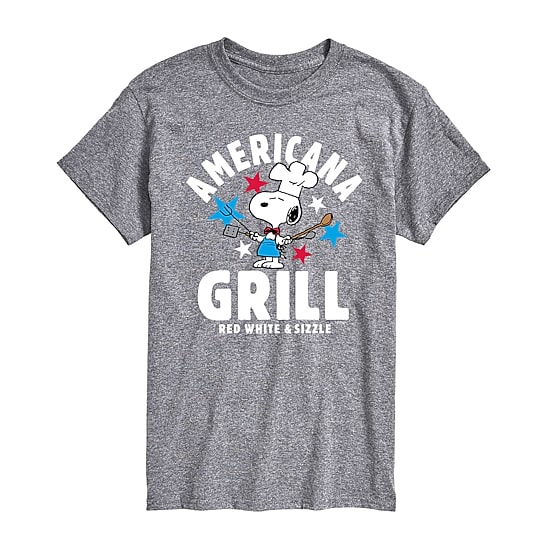 Mens Crew Neck Short Sleeve Classic Fit Peanuts Snoopy Big and Tall Graphic T-Shirt