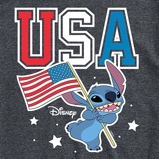 Mens Crew Neck Short Sleeve Classic Fit Lilo & Stitch Big and Tall Graphic T-Shirt