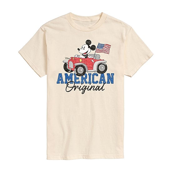 Mens Crew Neck Short Sleeve Classic Fit Mickey Mouse Big and Tall Graphic T-Shirt