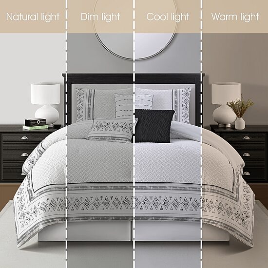 Stratford Park Sheena 7-pc. Geometric Lightweight Comforter Set