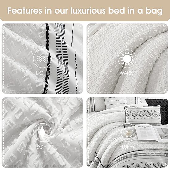 Stratford Park Sheena 7-pc. Geometric Lightweight Comforter Set