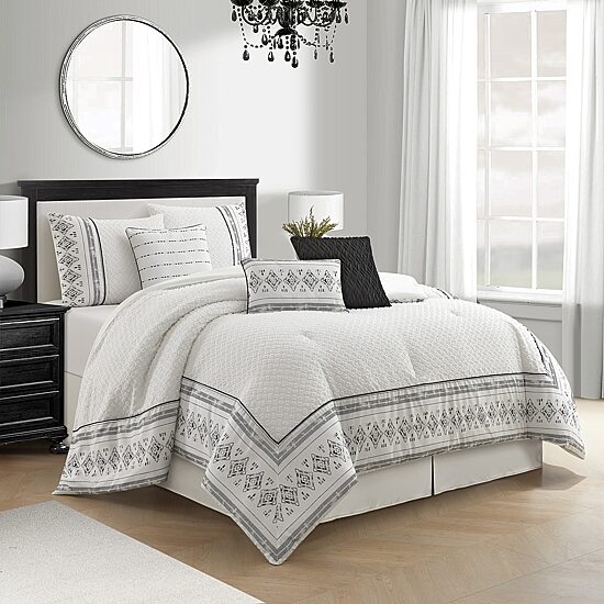 Stratford Park Sheena 7-pc. Geometric Lightweight Comforter Set