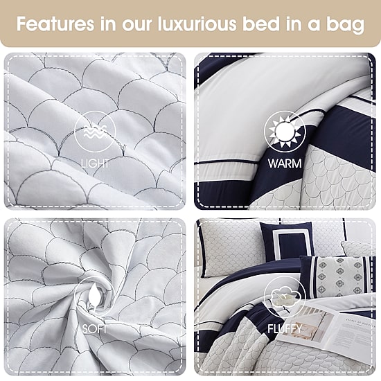 Stratford Park Aileen 7-pc. Geometric Lightweight Comforter Set