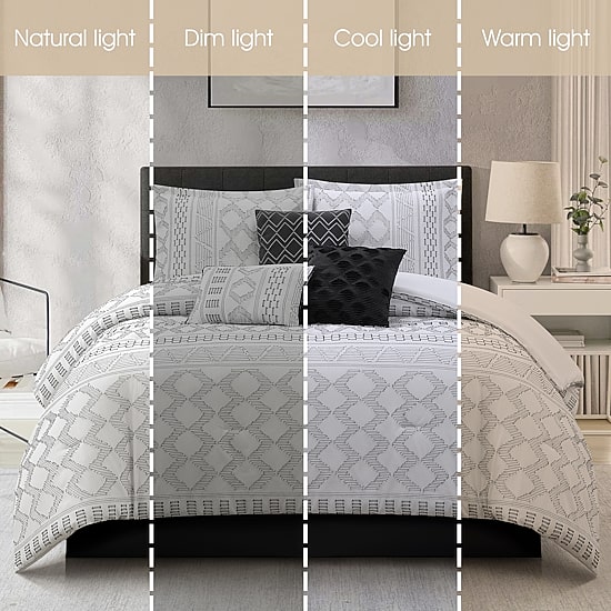 Stratford Park Leana 7-pc. Geometric Lightweight Comforter Set