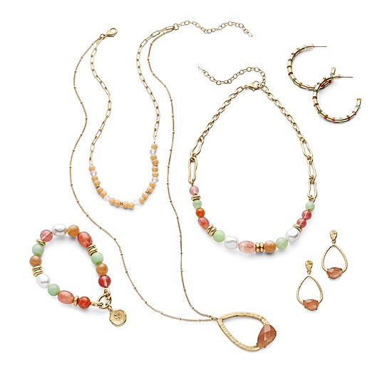 A.N.A old Tone Womens 50 Inch Strand Necklace