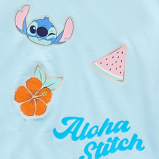 Disney Collection Little & Big Kid Girls French Terry Lilo & Stitch Skort Set