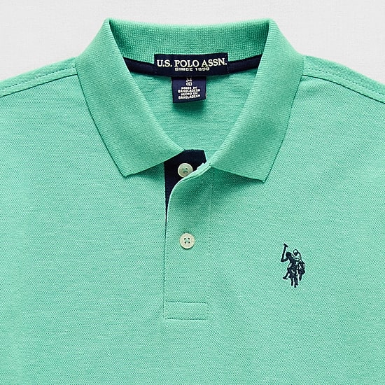 U.S. Polo Assn. Little & Big Kid Boys Short Sleeve Regular Fit Embroidered Polo Shirt