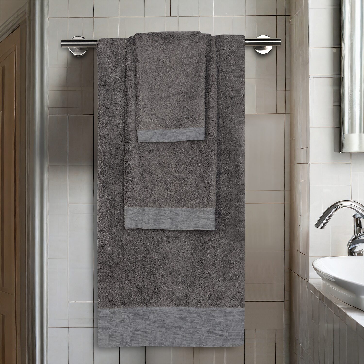SUPERIOR® Sera Hypoallergenic Rayon From Bamboo -pc. Bath Towel Set