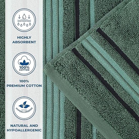 SUPERIOR® Sadie Zero Twist Jacquard Solid Cotton 9-pc. Quick Dry Bath Towel Set