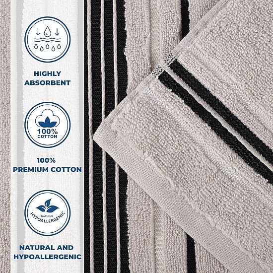 SUPERIOR® Sadie Zero Twist Jacquard Solid Cotton 9-pc. Quick Dry Bath Towel Set
