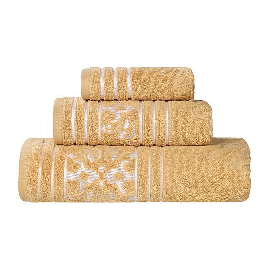 SUPERIOR® Sadie Zero Twist Jacquard Cotton 3-pc. Quick Dry Bath Towel Set