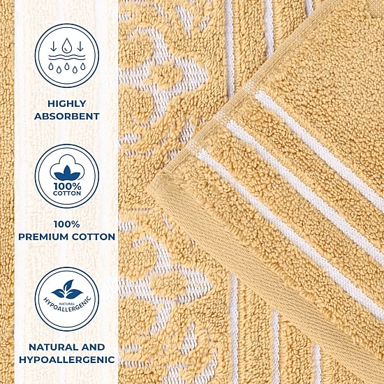 SUPERIOR® Sadie Zero Twist Jacquard Cotton 3-pc. Quick Dry Bath Towel Set