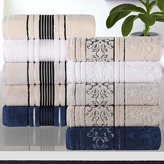 SUPERIOR® Sadie Zero Twist Jacquard Cotton 6-pc. Quick Dry Bath Towel Set
