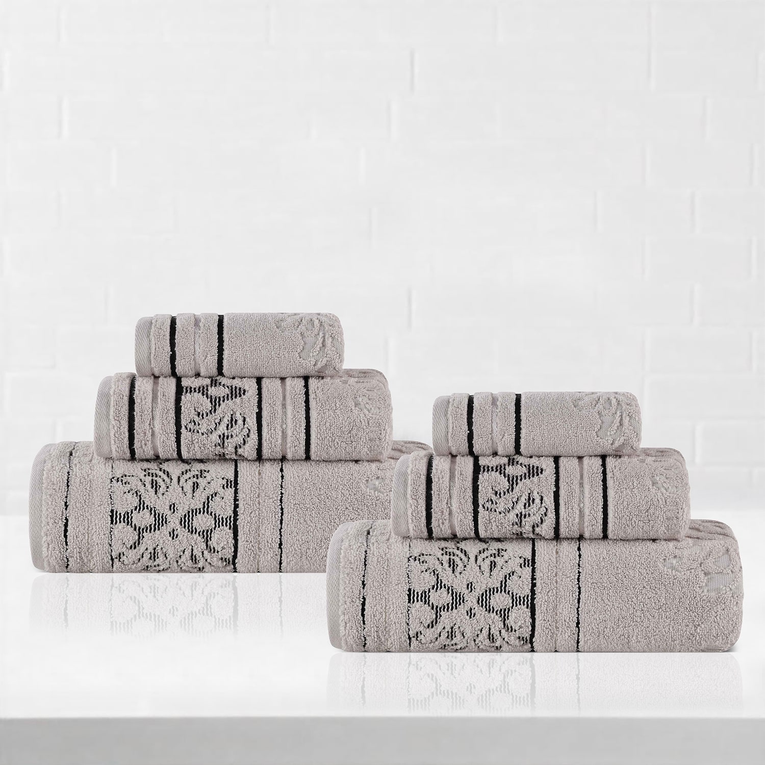 SUPERIOR® Sadie Zero Twist Jacquard Cotton 6-pc. Quick Dry Bath Towel Set