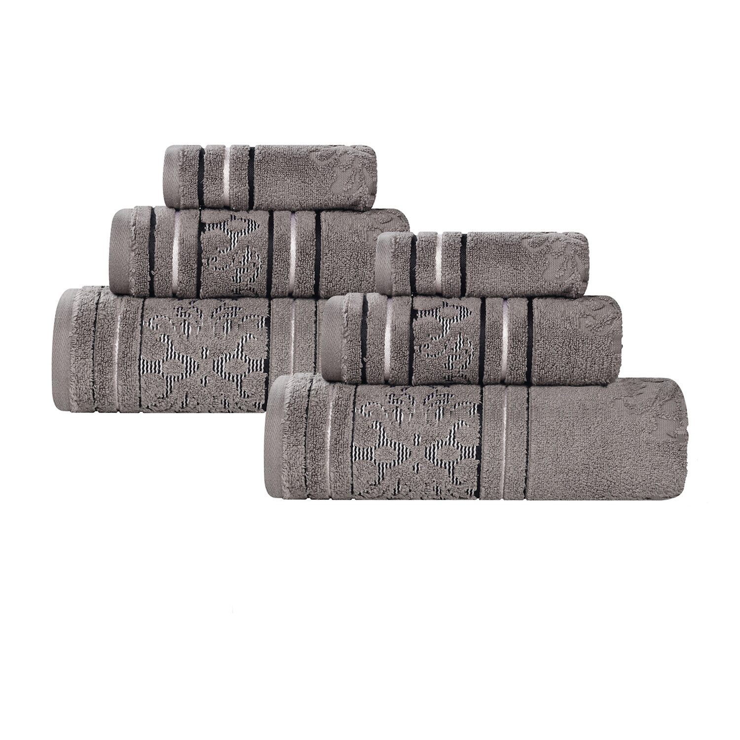 SUPERIOR® Sadie Zero Twist Jacquard Cotton 6-pc. Quick Dry Bath Towel Set