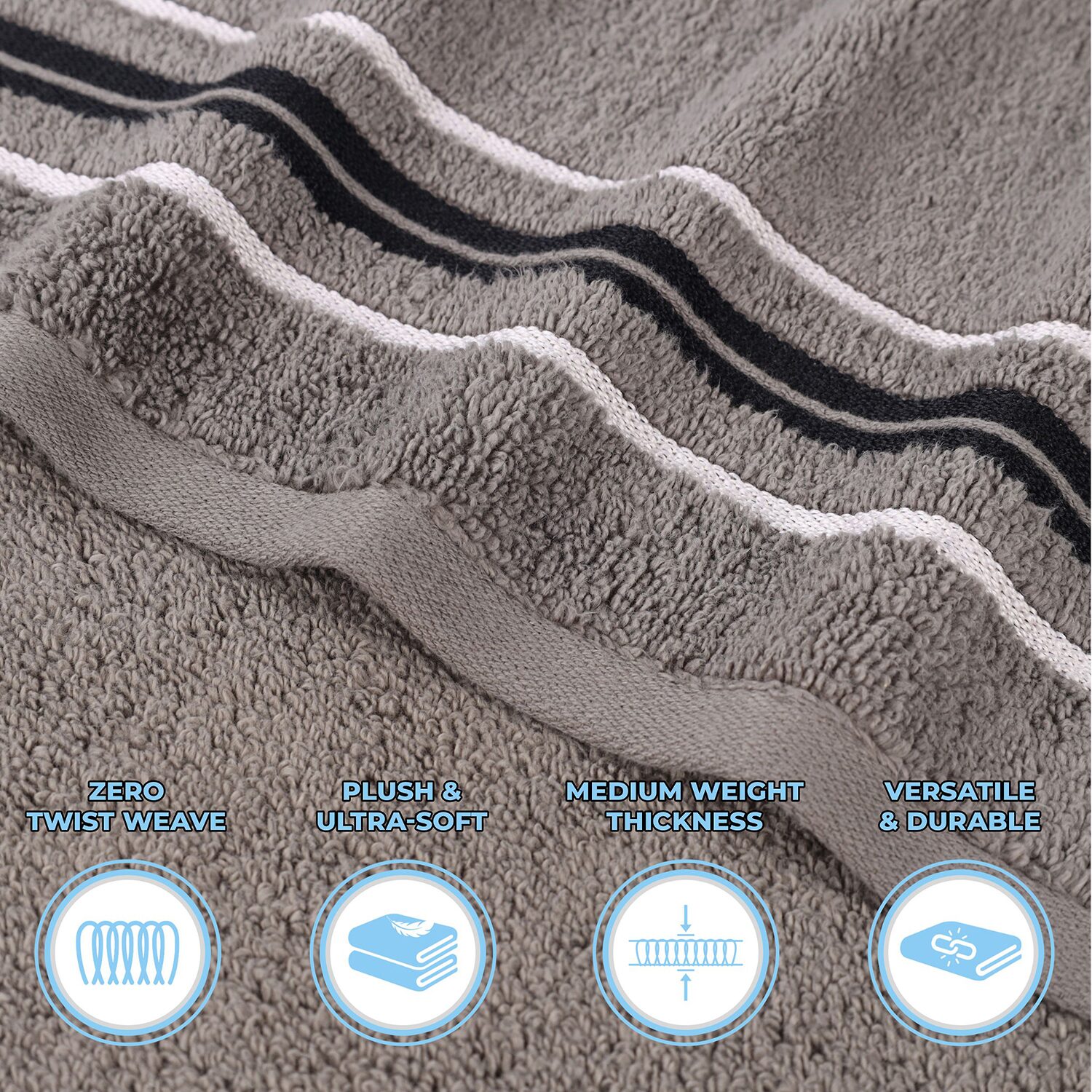 SUPERIOR® Sadie Zero Twist Solid Cotton 6-pc. Hand Towel