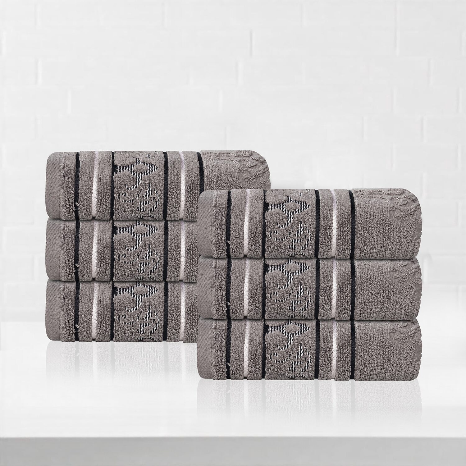 SUPERIOR® Sadie Zero Twist Jacquard Cotton 6-pc. Quick Dry Bath Towel Set