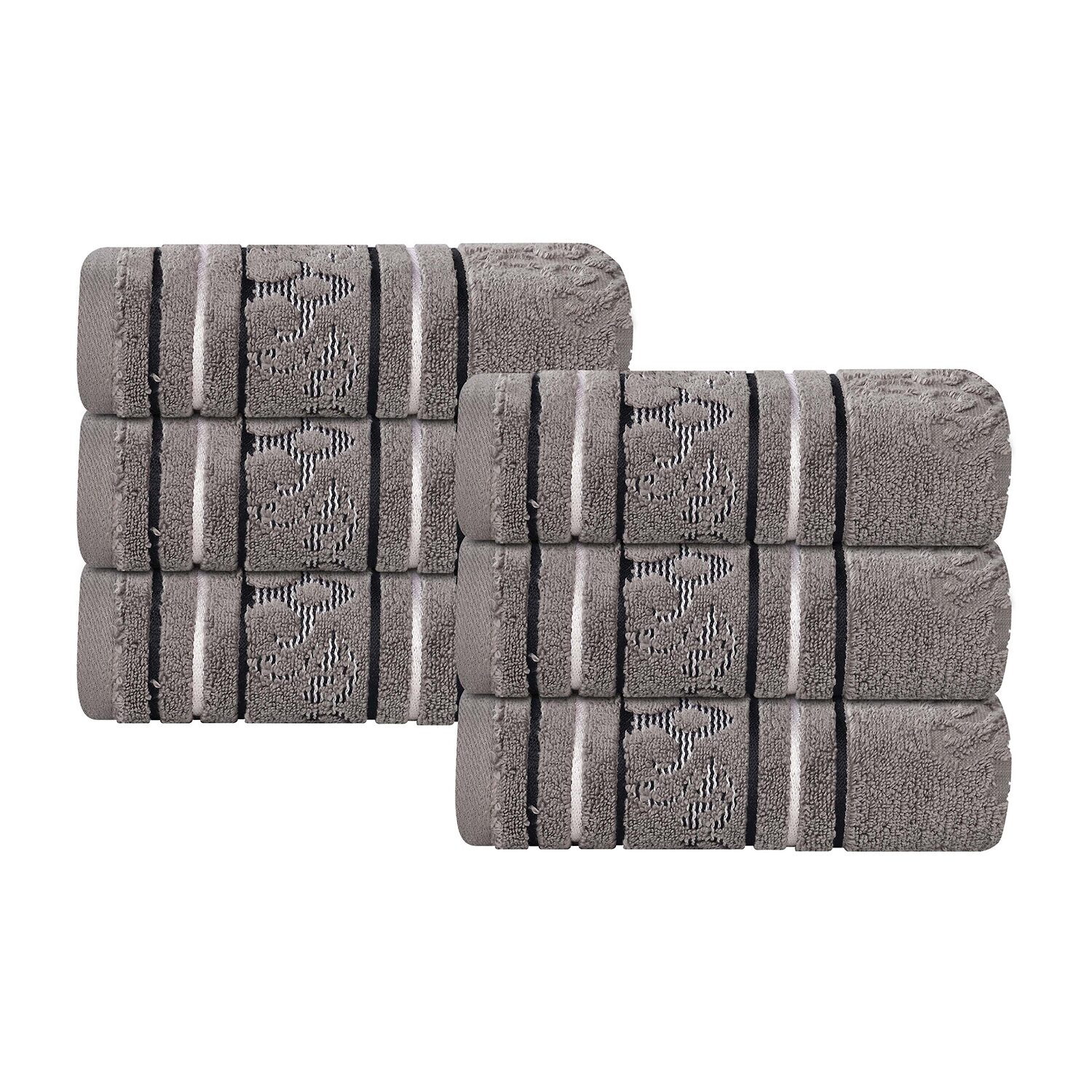 SUPERIOR® Sadie Zero Twist Jacquard Cotton 6-pc. Quick Dry Bath Towel Set