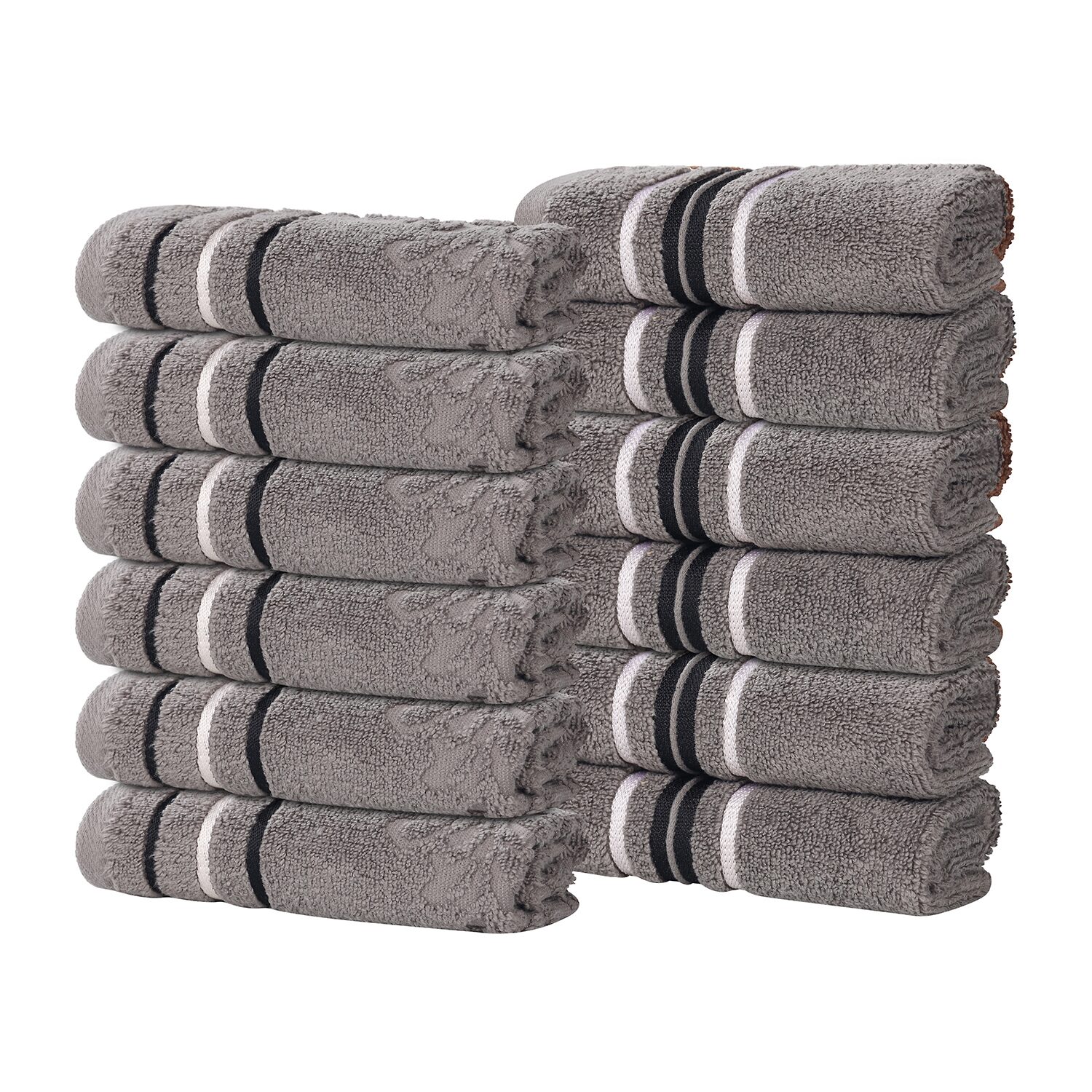SUPERIOR® Sadie Zero Twist Jacquard Solid Cotton 12-pc. Quick Dry Washcloth
