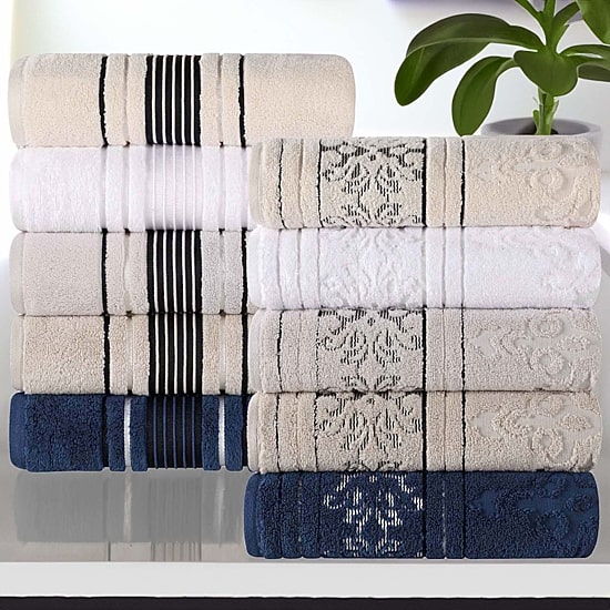 SUPERIOR® Sadie Zero Twist Solid Cotton 6-pc. Quick Dry Bath Towel Set