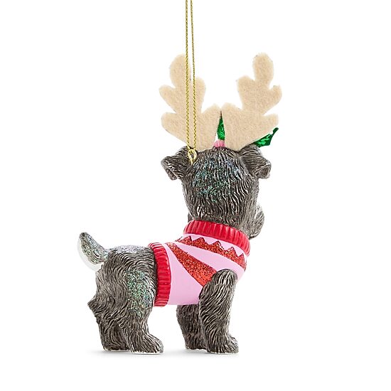 North Pole Trading Co. Polyresin Schnauzer Christmas Ornament