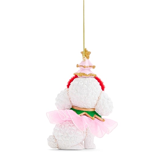 North Pole Trading Co. Poly Poodle With Christmas Tree Christmas Ornament