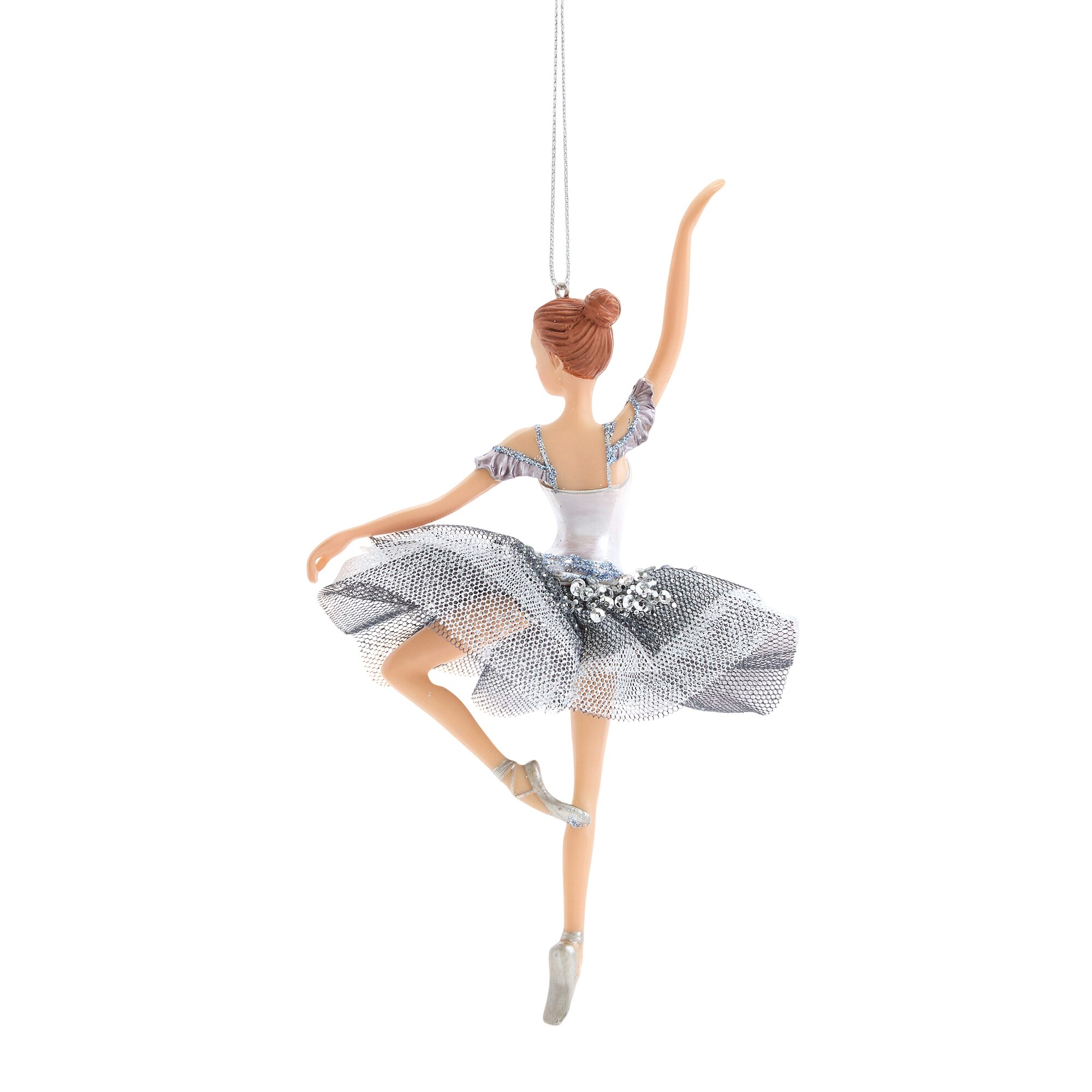 North Pole Trading Co. Polyresin Blue Ballerina 2a Christmas Ornament