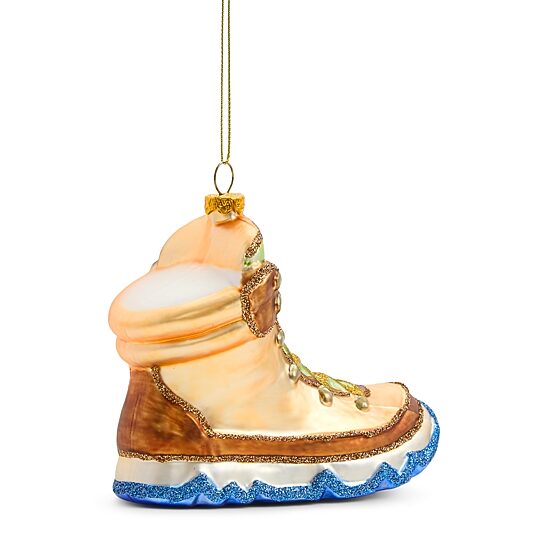 North Pole Trading Co. Glass Gold Boot Christmas Ornament