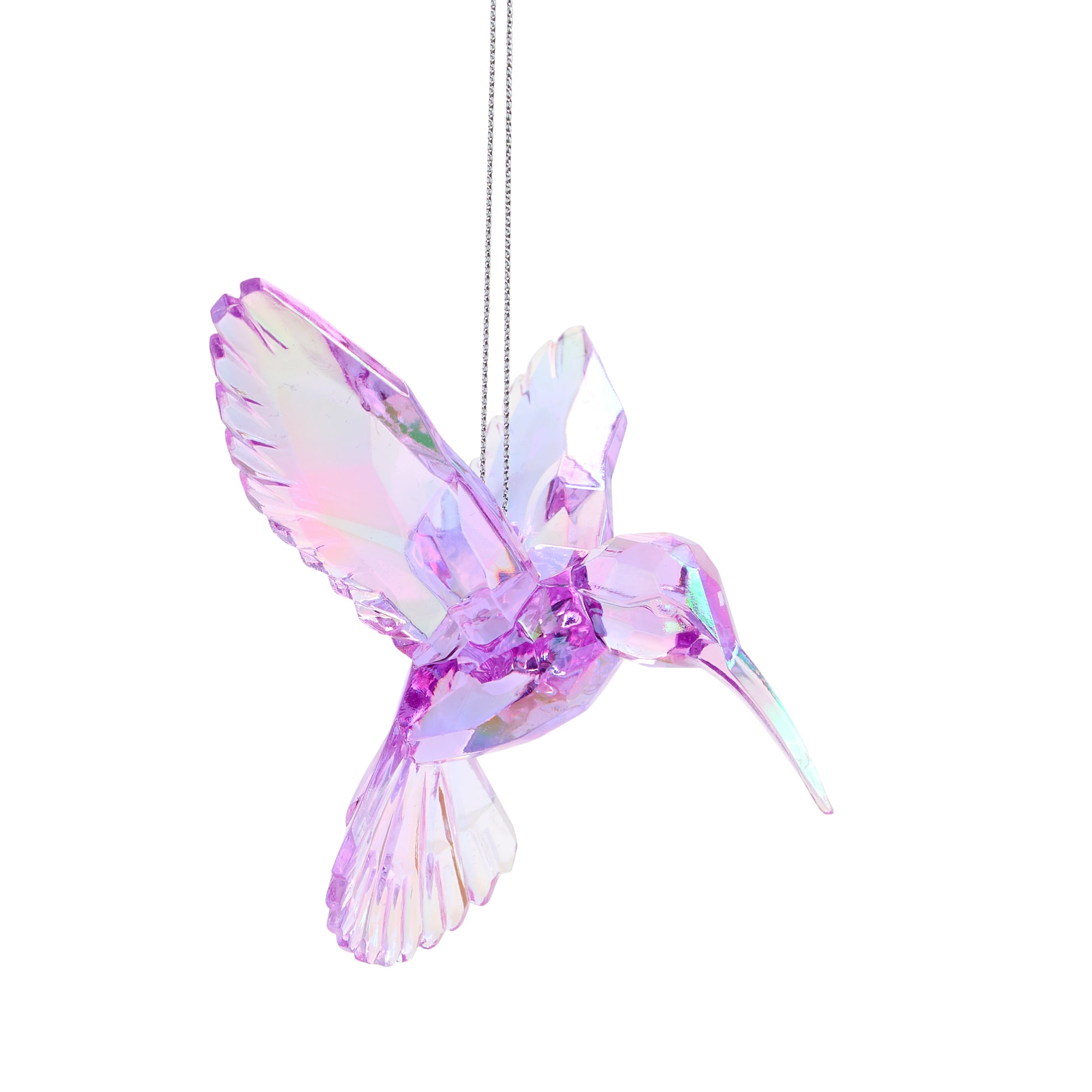 North Pole Trading Co. Purple Humming Bird Christmas Ornament