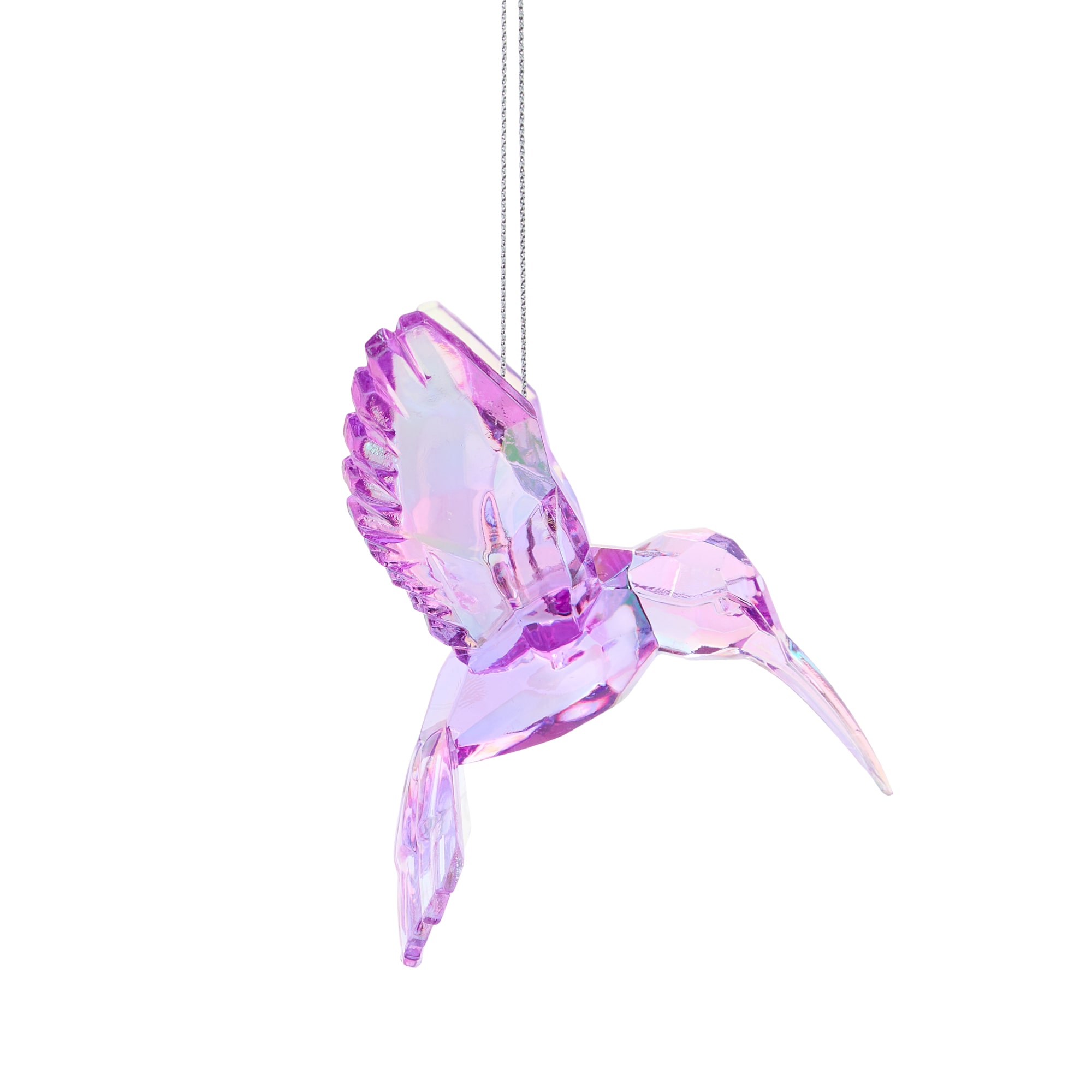 North Pole Trading Co. Purple Humming Bird Christmas Ornament