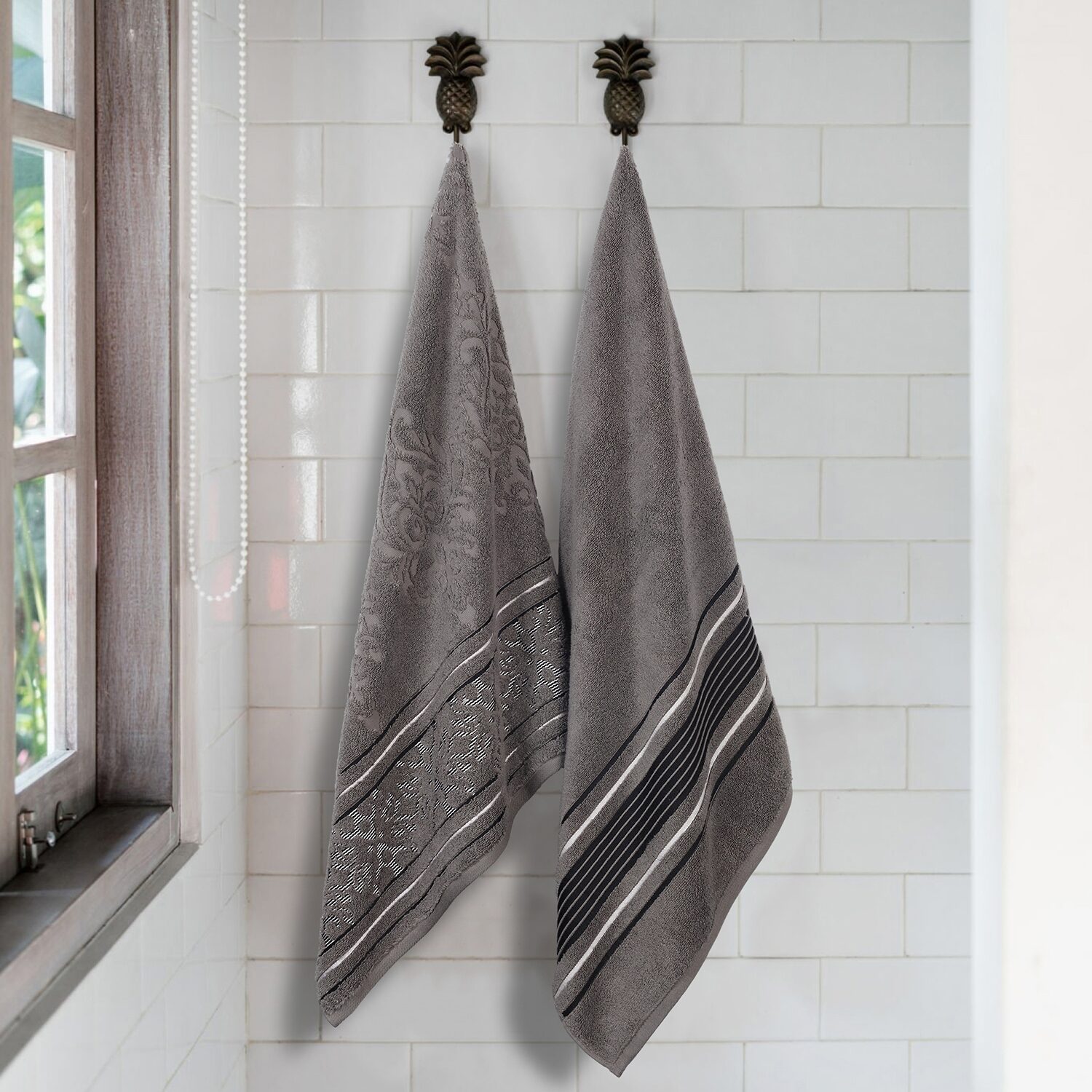 SUPERIOR® Sadie Zero Twist Jacquard Solid Cotton 2-pc. Bath Sheet