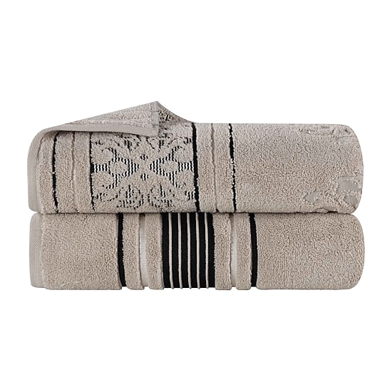 SUPERIOR® Sadie Zero Twist Jacquard Solid Cotton 2-pc. Bath Sheet