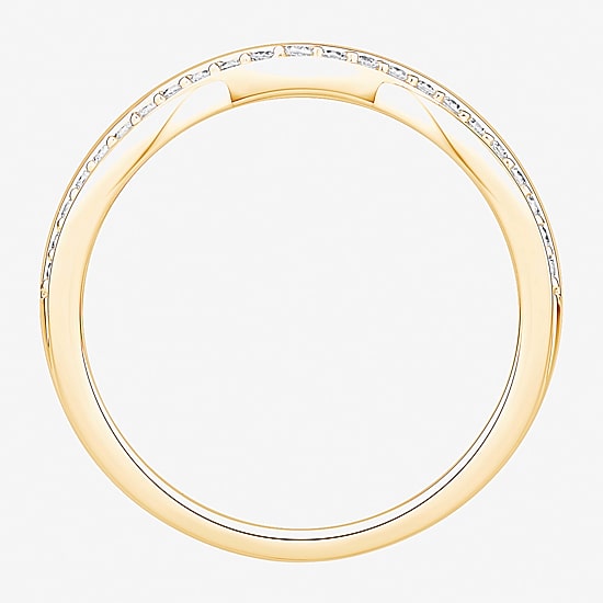 (F / Vs2) Womens 4.5MM 1/3 CT. T.W. Lab Grown White Diamond 10K Gold Wedding Band