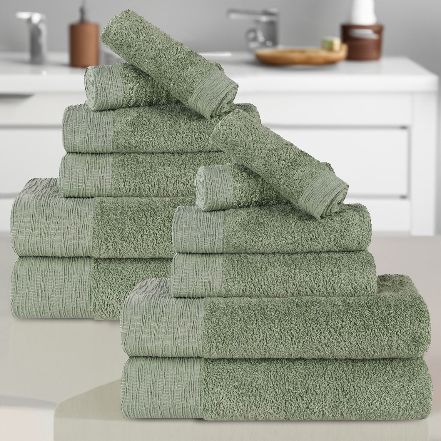 SUPERIOR® Sera Hypoallergenic Rayon From Bamboo 12-pc. Bath Towel Set
