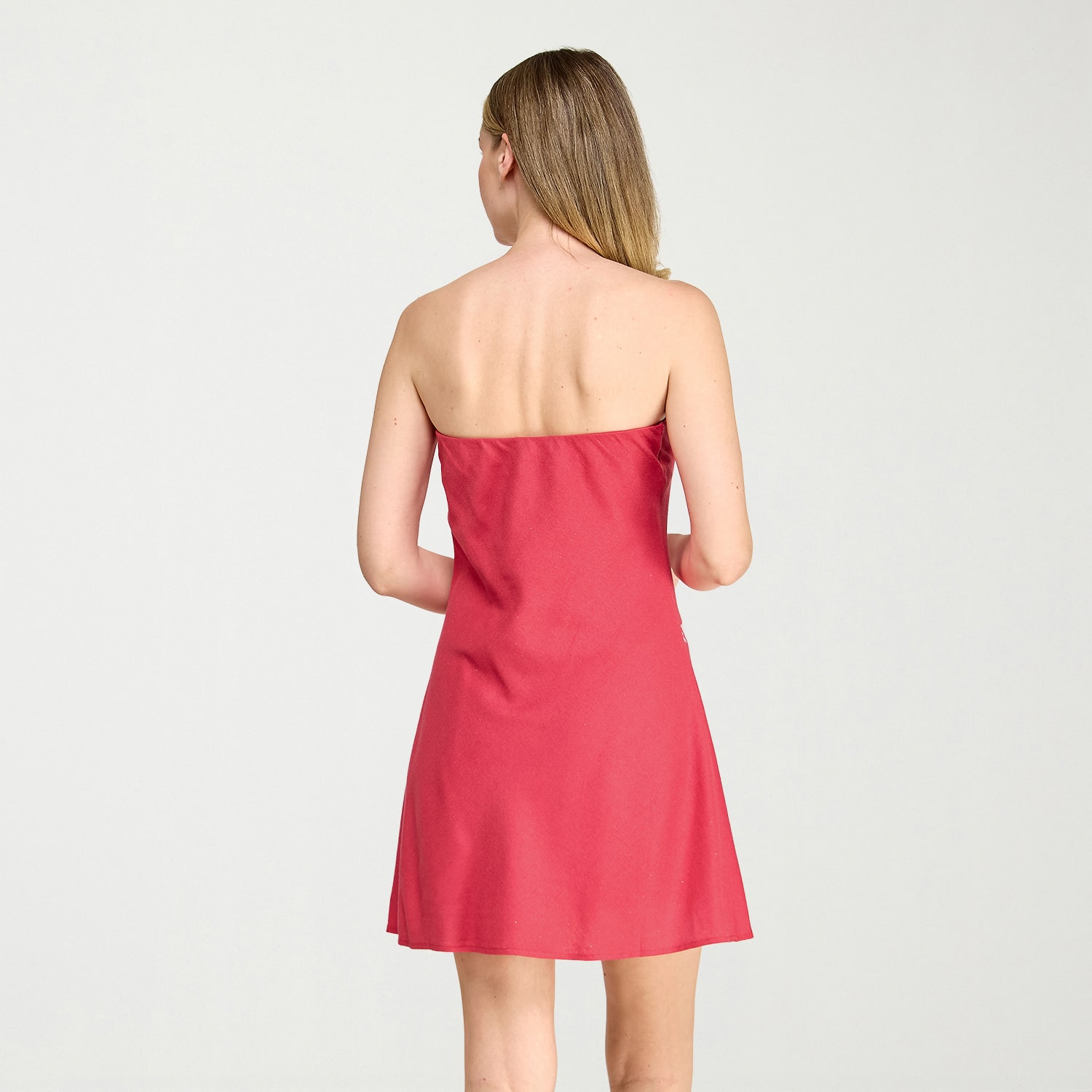 Trixxi Womens Straight Neck Sleeveless Floral A-Line Dress