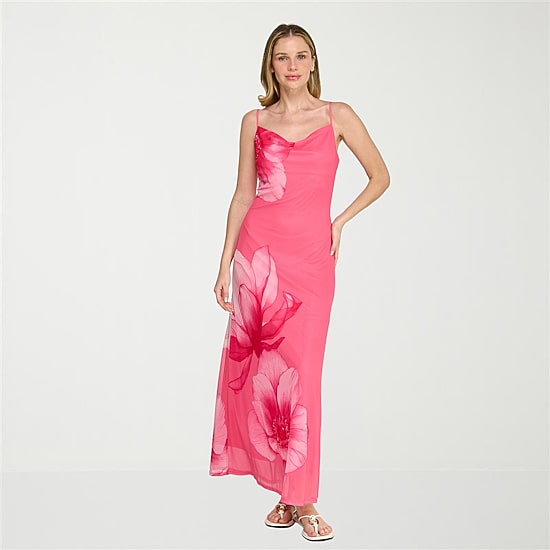 Trixxi Womens Juniors Sleeveless Floral Slip Dress