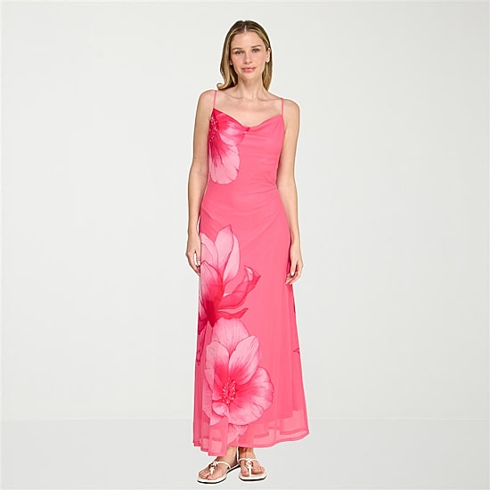Trixxi Womens Juniors Sleeveless Floral Slip Dress