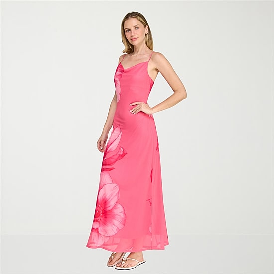 Trixxi Womens Juniors Sleeveless Floral Slip Dress