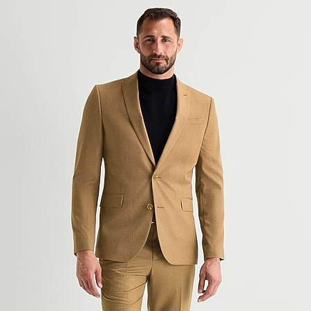 J. Ferrar Ultra Comfort Mens Big and Tall Regular Fit Plaid Suit