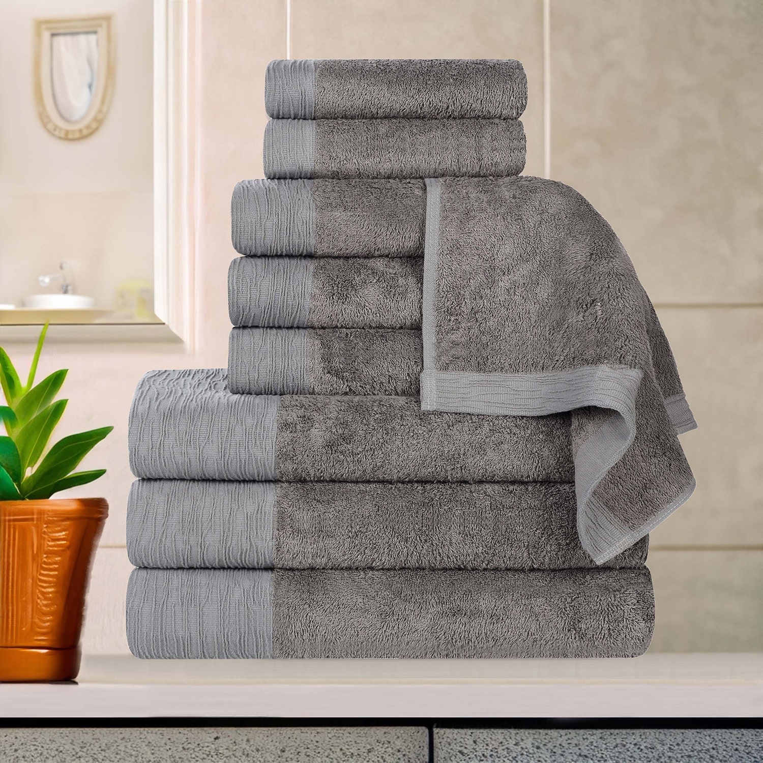 SUPERIOR® Sera Hypoallergenic Rayon From Bamboo -pc. Bath Towel Set
