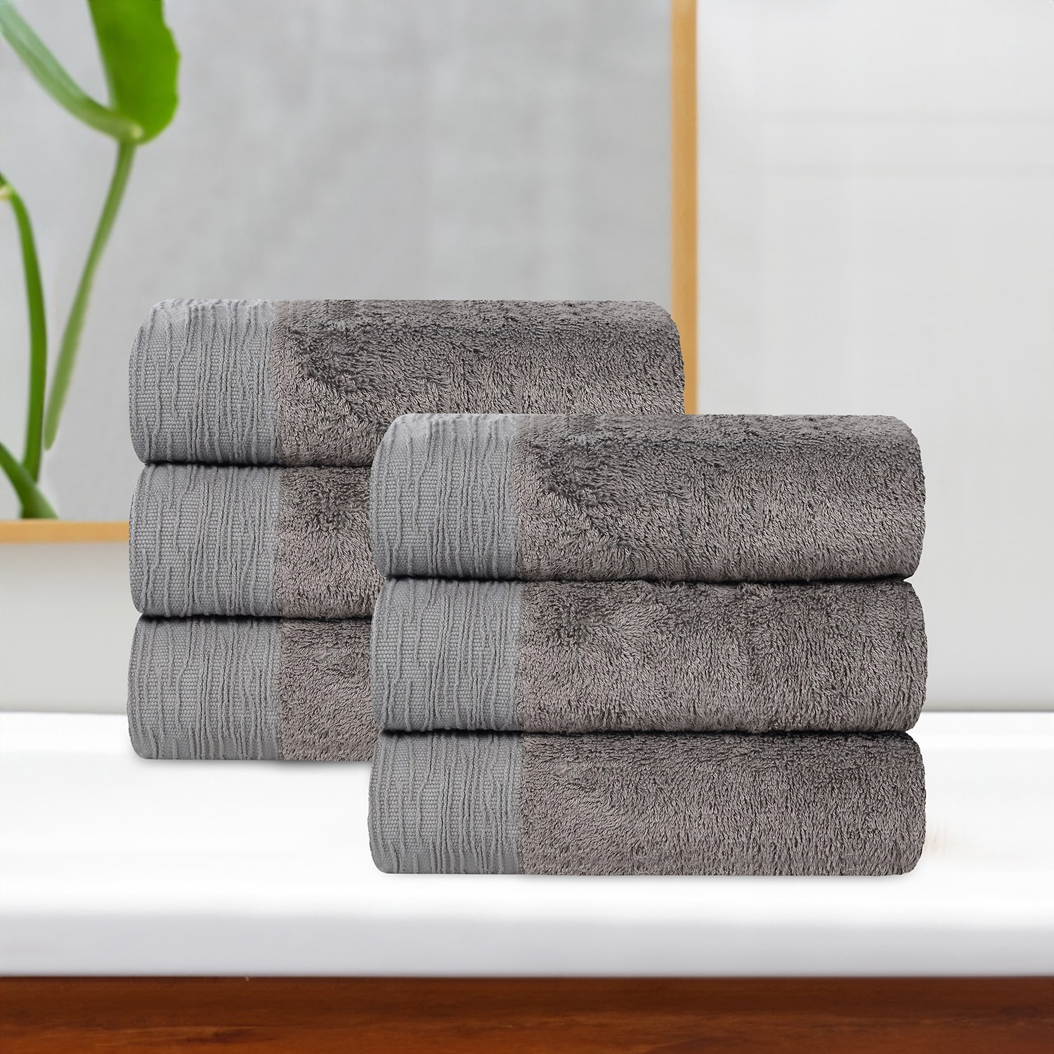 SUPERIOR® Sera Hypoallergenic Rayon From  Bamboo 6-pc. Hand Towel