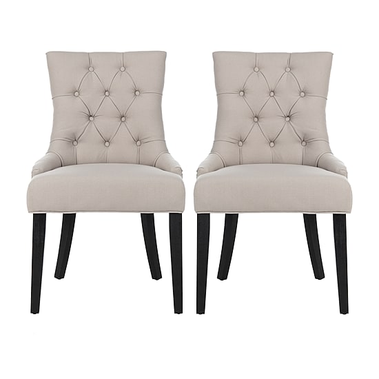 Safavieh Abby Dining Collection 2-pc. Upholstered Tufted Dining Chair